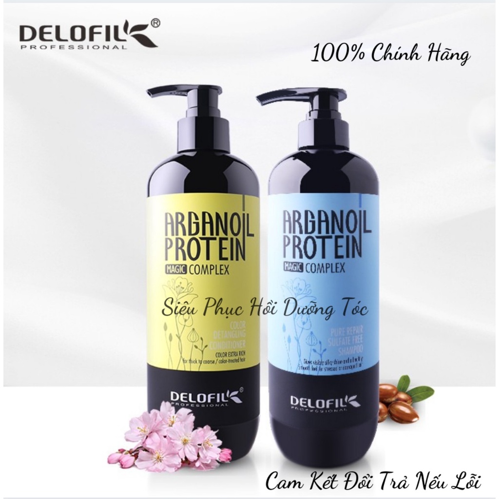 Dầu Gội Delofil Dầu Xả Deloil Chuyên Ngăn Gầu Ngứa Rụng Tóc Phục Hồi Chuyên Sâu Cặp 500ml 800ml (Hàng Chính hãng )