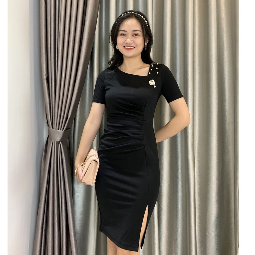 Đầm body Umi đính ngọc công sở Emvy - V18 | BigBuy360 - bigbuy360.vn