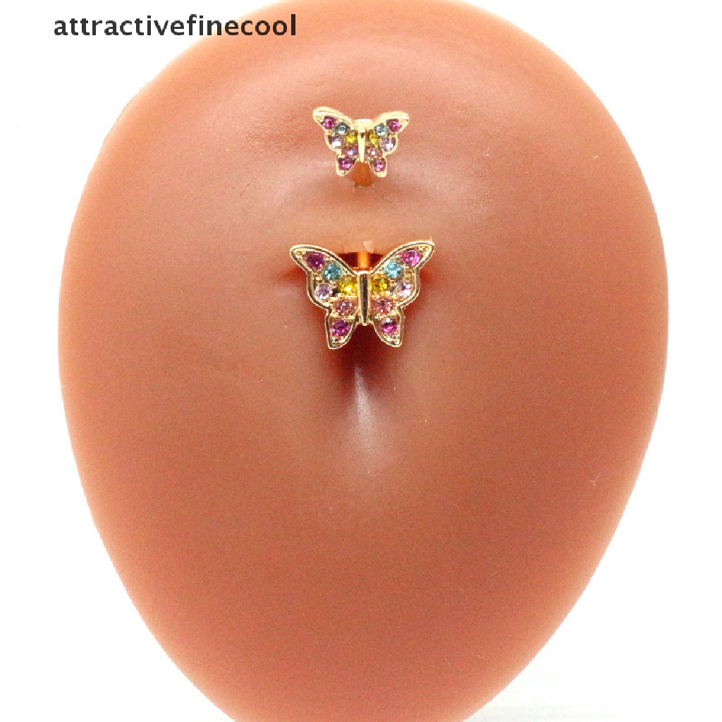 Khuyên Rốn Hình Bướm Bằng Thép Không Gỉ Cá Tính Cho Nữ
