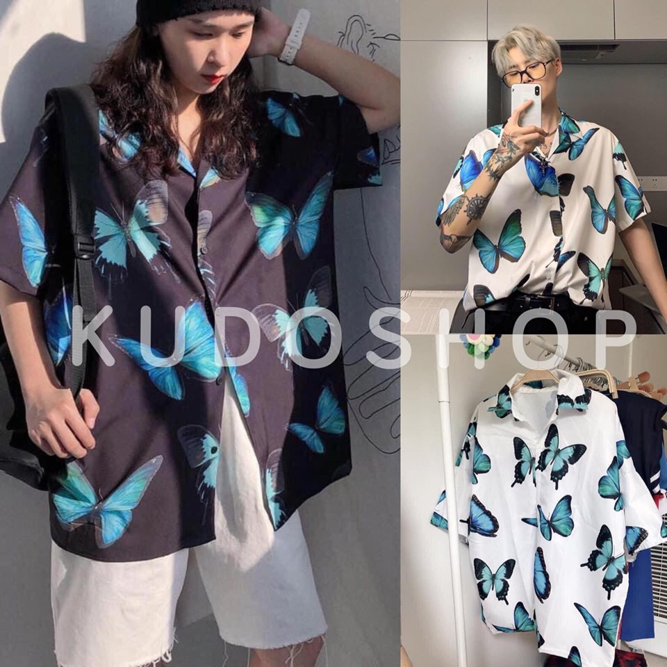 Đồ Đôi ] Áo Sơ Mi Cộc Tay Bướm To Độc Lạ Form Rộng / Áo Sơ Mi Nam Nữ Unisex  | Holcim - Kênh Xây Dựng Và Nội Thất