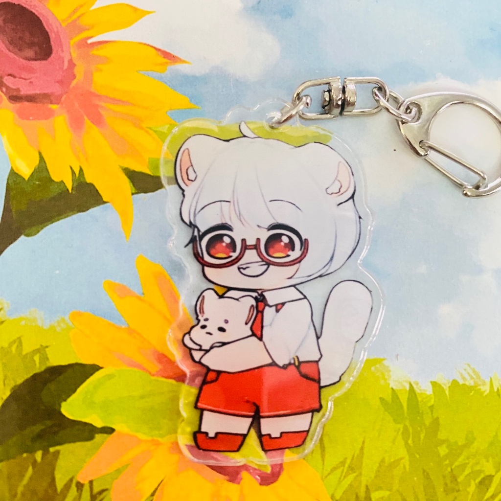 Móc khóa HERO TEAM ver ĐỨNG Simmy Phong cận Siro Mr Vịt Sammy Đào Timmy Kairon Kamui anime chibi mica trong acrylic