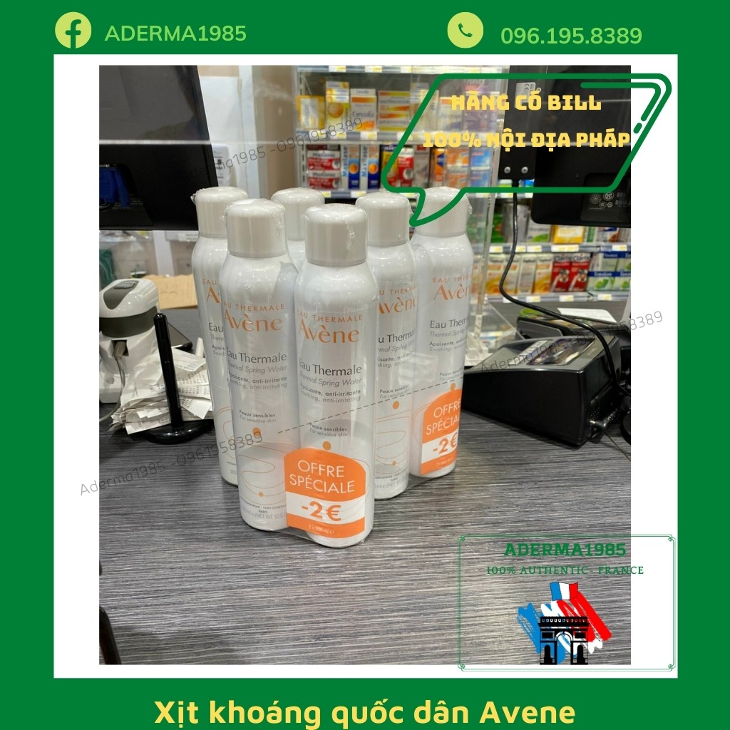 Xịt khoáng Avene full size 300ml, 150ml, 50ml, hàng nội địa pháp, cấp ẩm và làm mềm da_Sữa Paris Aderma