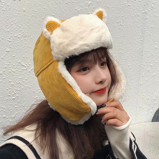 Mũ Len Che Tai Giữ Ấm Mùa Đông Chống Gió Phong Cách Hàn Quốc Dễ Thương