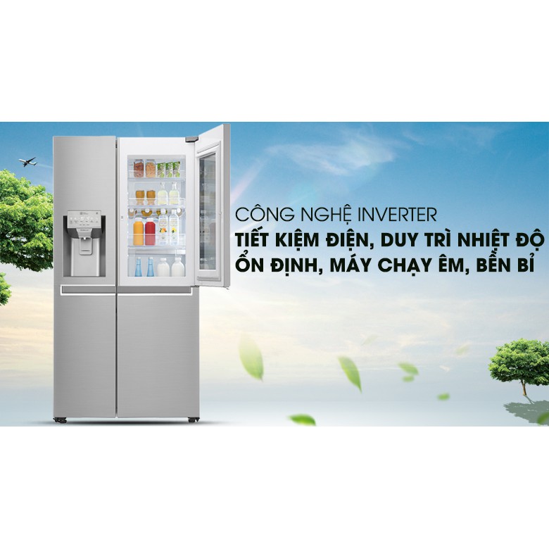 (HCM) Tủ lạnh LG Inverter InstaView Door-in-Door 601 lít GR-X247JS