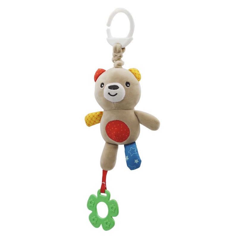 Treo nôi thú bông lục lạc cho bé xúc xắc gặm nướu vải bông cao cấp an toàn