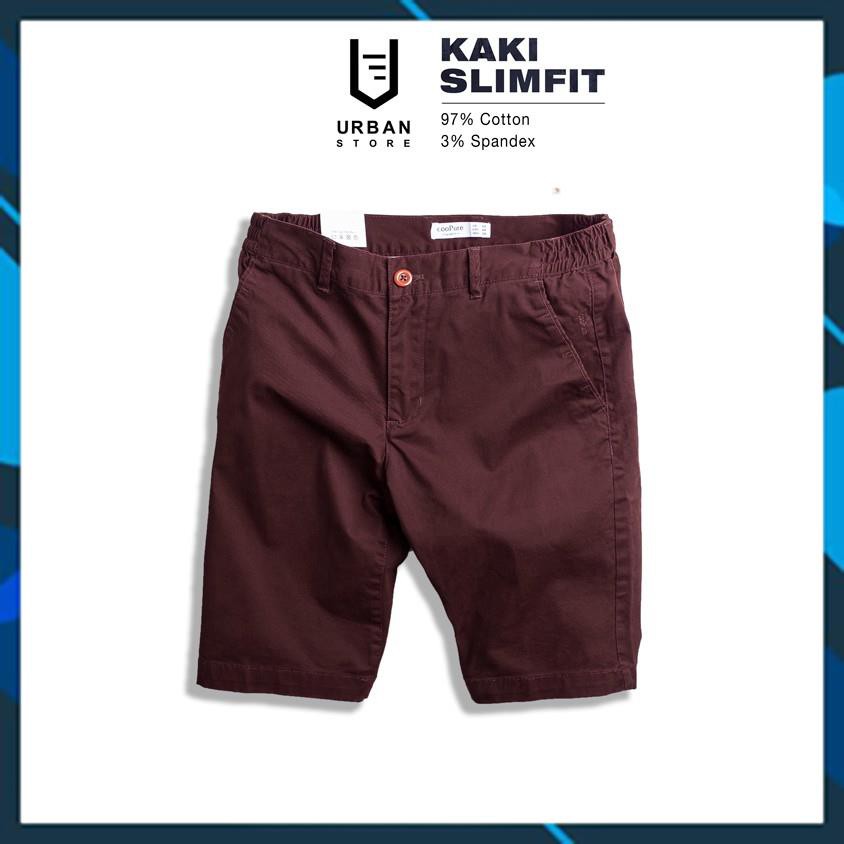 - Quần sooc nam Kaki vải kaki extra 3% spandex Slimfit cooPure NO.3307