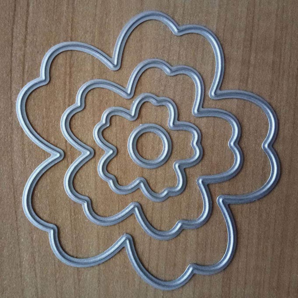 Khuôn Cắt Giấy Làm Từ Kim Loại Phong Cách Hình Hoa Dùng Trang Trí Tập Sách