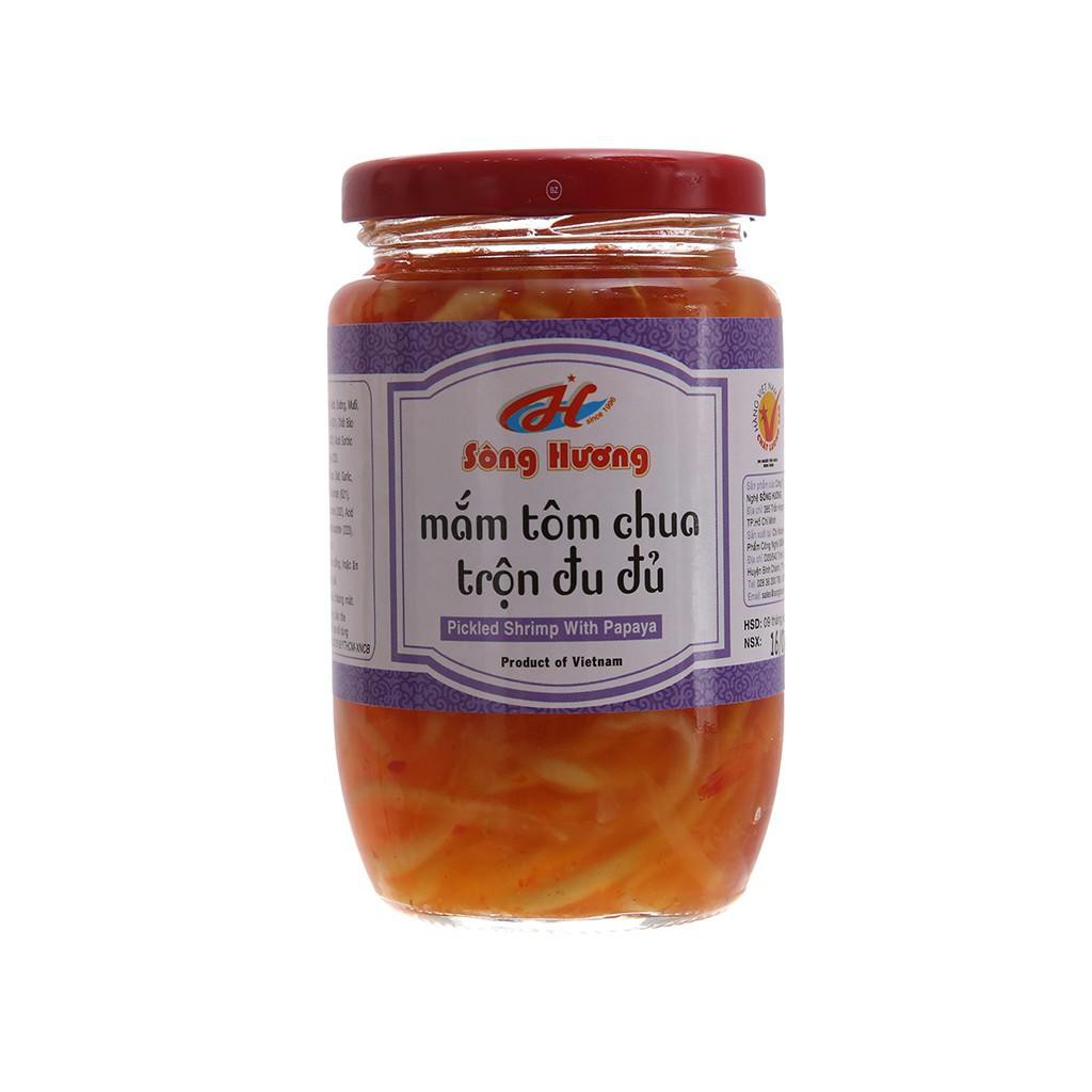 Mắm Tôm Chua Trộn Đu Đủ Sông Hương Foods Hũ 430g - Ăn kèm cơm , bún , phở , mì tôm , ăn vặt , thịt nướng