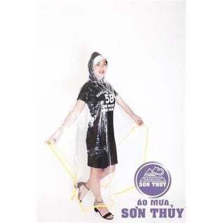 Áo mưa trong suốt sơn thủy