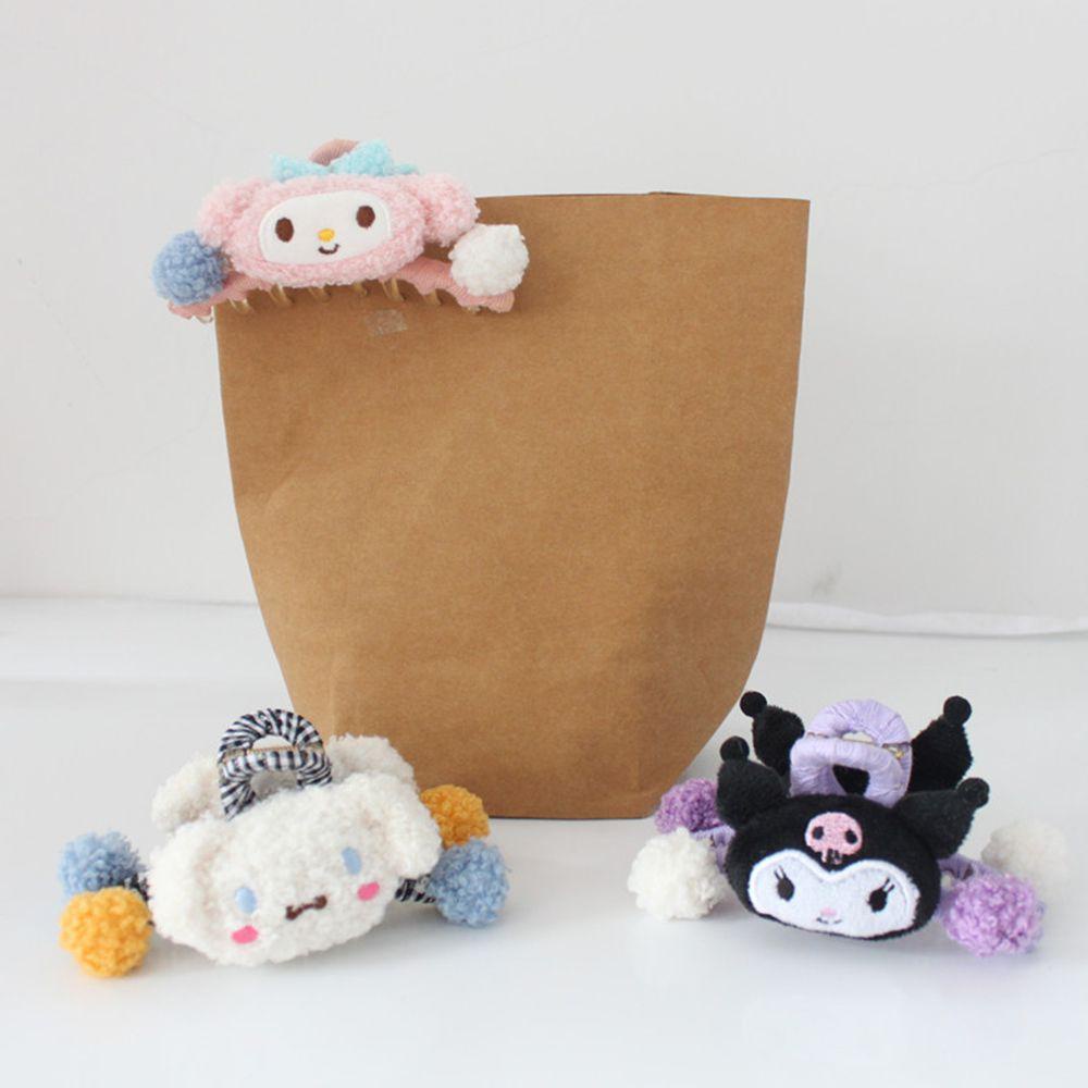 Kẹp Tóc 15H Bằng Vải Lông Nhung Thiết Kế Hoạt Hình Cá Mập Cinnamon Dễ Thương Cho Bé Gái