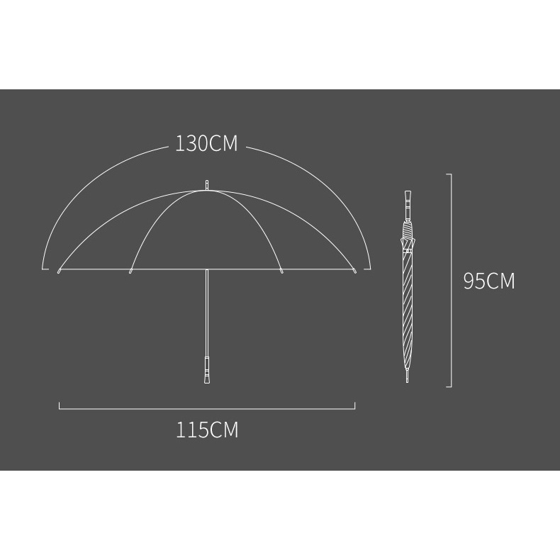 Ô dù chơi golf, ô dù doanh nhân cao cấp cán thẳng dài chống tia UV - Mẫu 115cm
