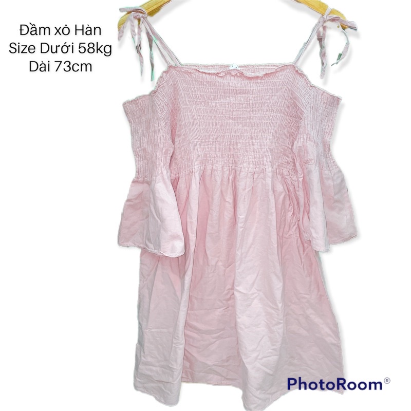 ĐẦM XÔ HỒNG 2 DÂY 2HAND