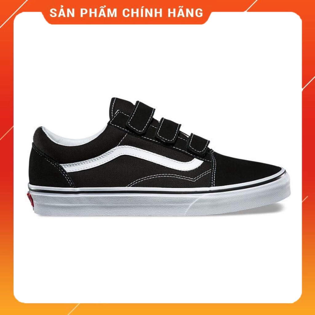 Giày Sneaker [REAL] Vans-V-Strap-Black