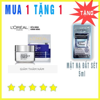 Kem Dưỡng Da Trắng Mịn Và Giảm Thâm Nám Ban Ngày L'Oreal Paris White Perfect Clinical SPF19/PA+++ 50ml