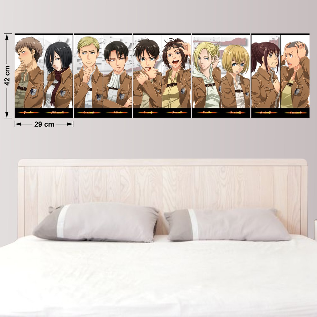 Combo 5 Tấm Poster Anime Attack On Titan - Đại Chiến Người Khổng Lồ - Shingeki no Kyojin By AnimeX