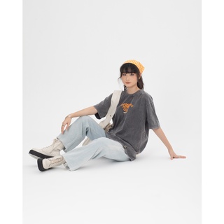 Áo Thun TSUN MSW Wash Xám - [UNISEX] - In Kéo Lụa