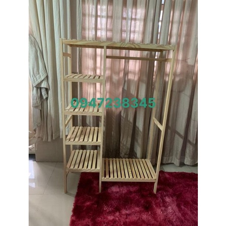 Kệ tủ treo quần áo hàn quốc 2 ngăn kiểu hàn Nội thất Decor FamilyKT Cao 1m5 Rộng 98cm Sâu 38cm Bh 3 năm