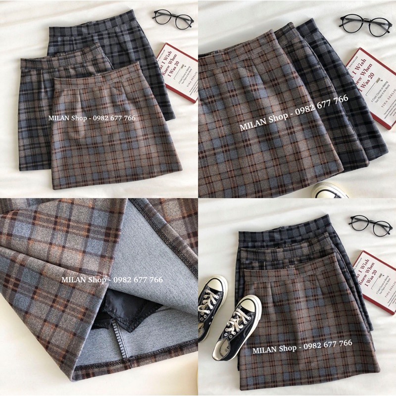 Chân váy dạ ngắn trên gối 2 kiểu nhiều màu | BigBuy360 - bigbuy360.vn