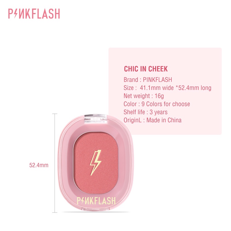 PINKFLASH Phấn má hồng trang điểm làm đẹp sắc tố cao tự nhiên 30g | BigBuy360 - bigbuy360.vn