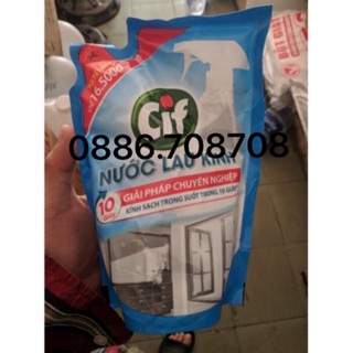 Nước lau kính cif dạng túi 520ml