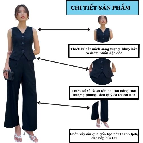 Vest croptop sét váy vest nữ NER N140 phong cách sang trọng đi làm đi chơi cà phê đi tiệc sét bộ quý phái màu đen trắng