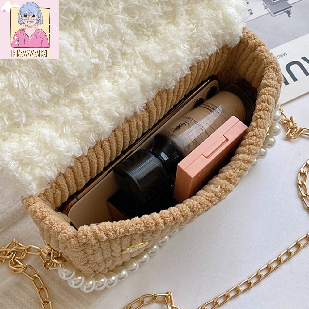 Túi handmade tự đan thời trang Pom Pom, túi tự đan len, túi xách nữ tự làm dễ thương - Phụ kiện đan túi HAVAKI