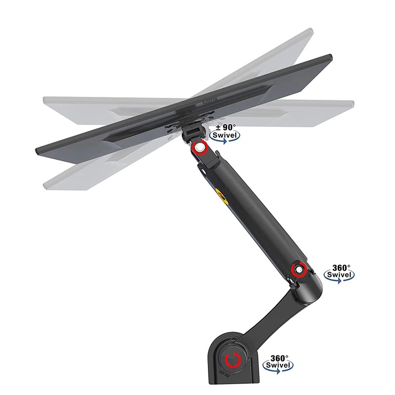 Giá treo màn hình 17-27 inch, tay treo lcd H80 tải 9kg xoay màn hình 360 độ, arm màn hình máy tính