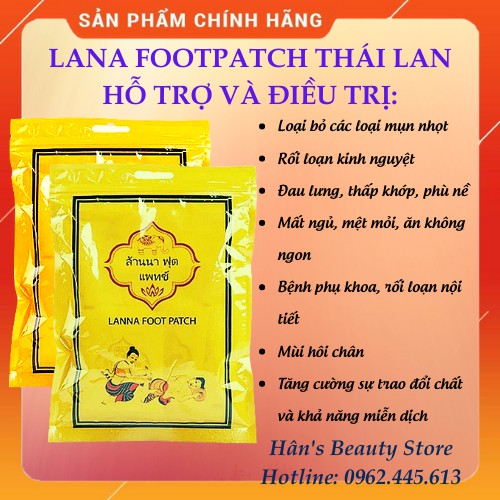 👍10 Miếng Dán Chân Thải Độc Detox Lanna Foot Patch👍