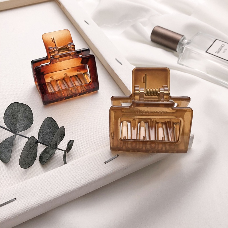 Tender afternoons Kẹp gắp tóc hàm cá mập bằng acrylic trong suốt phong cách Hàn Quốc cổ điển xinh xắn cho nữ