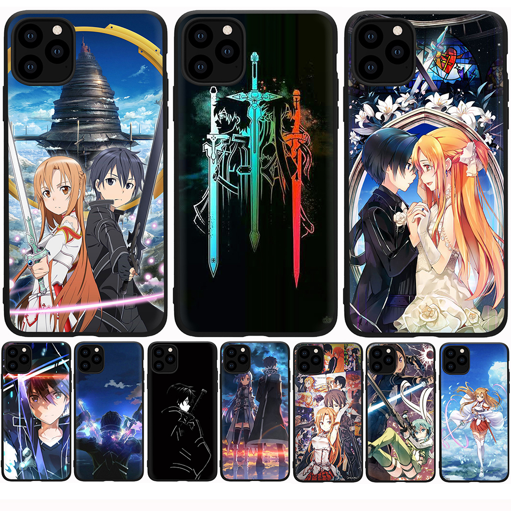 Ốp Điện Thoại Tpu Mềm Chống Rơi Họa Tiết Sword Art Online Cho Iphone X Xs Xr Xs Max 11 Pro 11