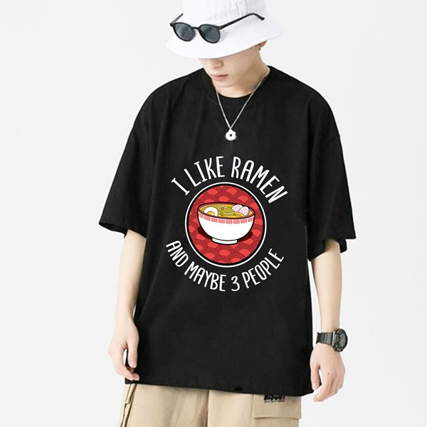 Áo Thun Tphcm I Like Ramen And Mabe 3 People Harajuku XATALO Basic Siêu Rẻ JAP202111090