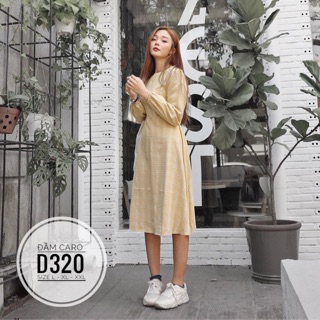 Bigsize Đầm caro D320
