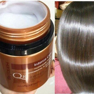Kem ủ tóc Q10 hàn quốc. To chà bá luôn. Dung tích 1000g nhea cả nhà ơi. 1kg là xài thoải mái..Chắc 2 năm mới hết nhỉ ???