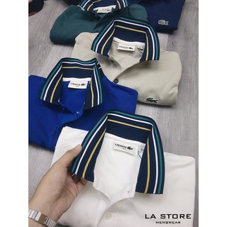 Áo thun cá sấu lacoste viền cổ