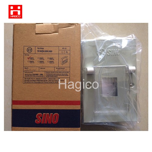 Tủ Điện Vỏ Kim Loại Sino 2 đường chứa 2 CB tép tủ âm tủ nổi EM2PL EM2PS