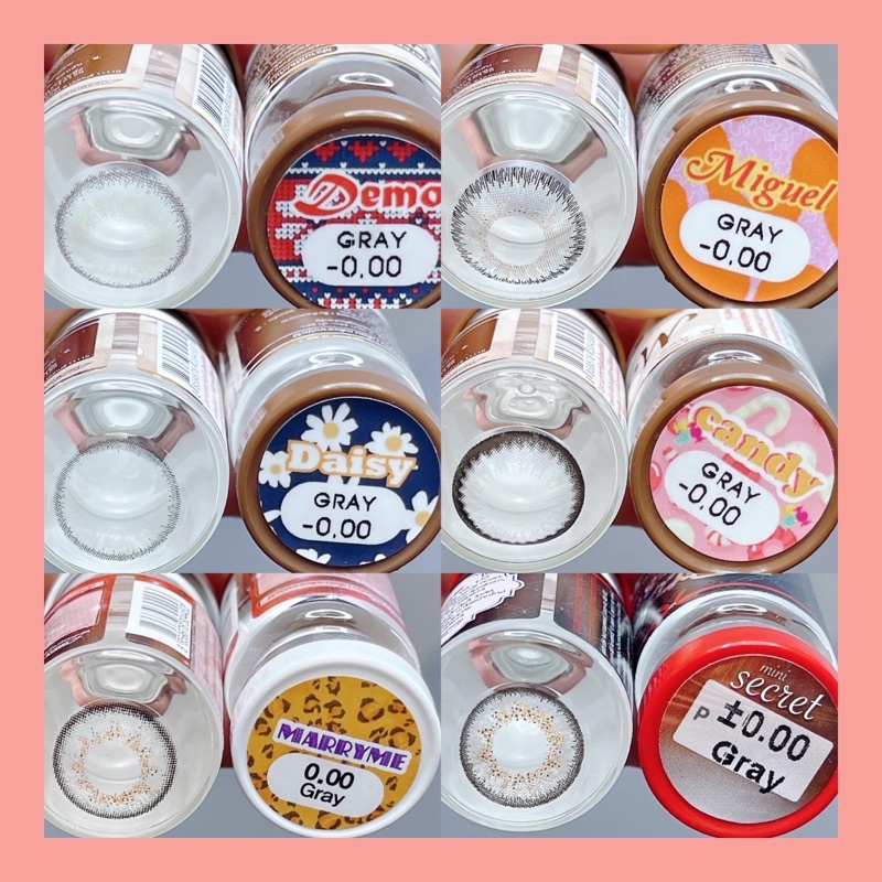 50 mẫu lens Xám Gray Hot size giãn vừa không độ (Free ship)