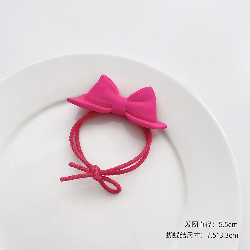 Dây buộc tóc cao su thắt nơ màu kẹo dễ thương cho nữ