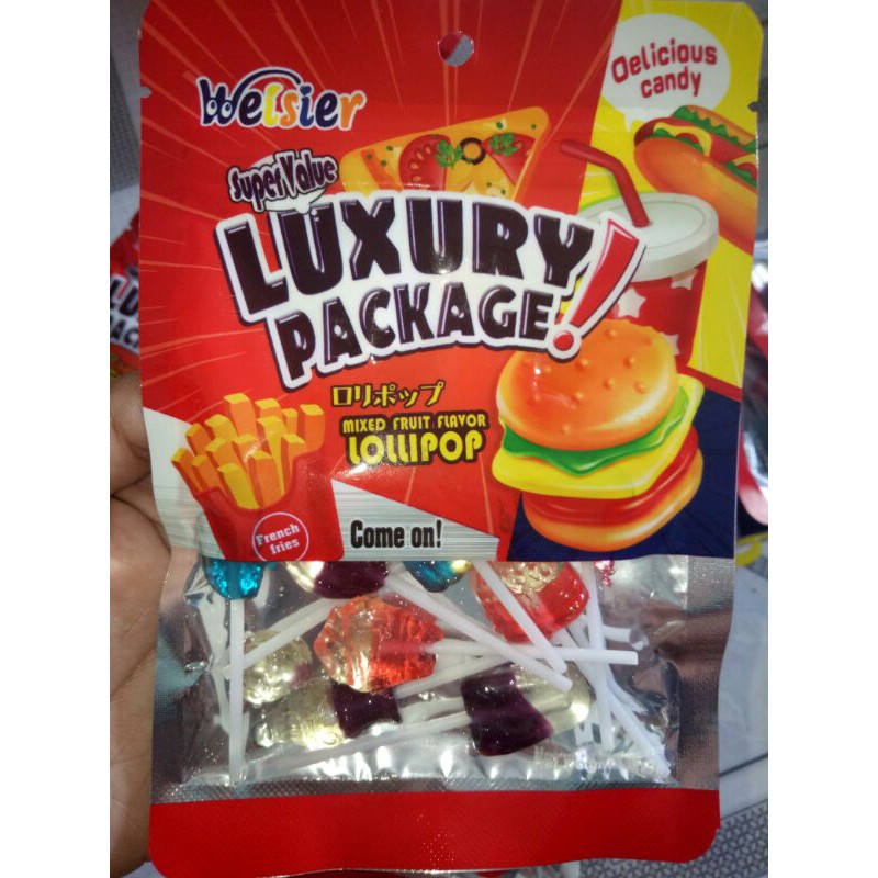 (mới) 1 gói 🍬 kẹo mút luxyry package hongkong siêu ngon