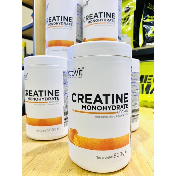 Creatine OstroVit 500g, 100 lần dùng, Tái tạo năng lượng cho cơ, hỗ trợ sức mạnh sức bền.