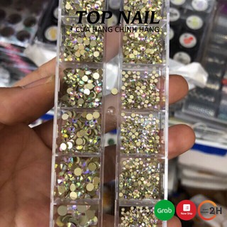 Khay đá xà cừ 7 màu mix size 12 ngăn