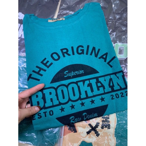 Áo phông tay lỡ BROOKLYN chất cotton khô 3158 / dài 71 rộng 55