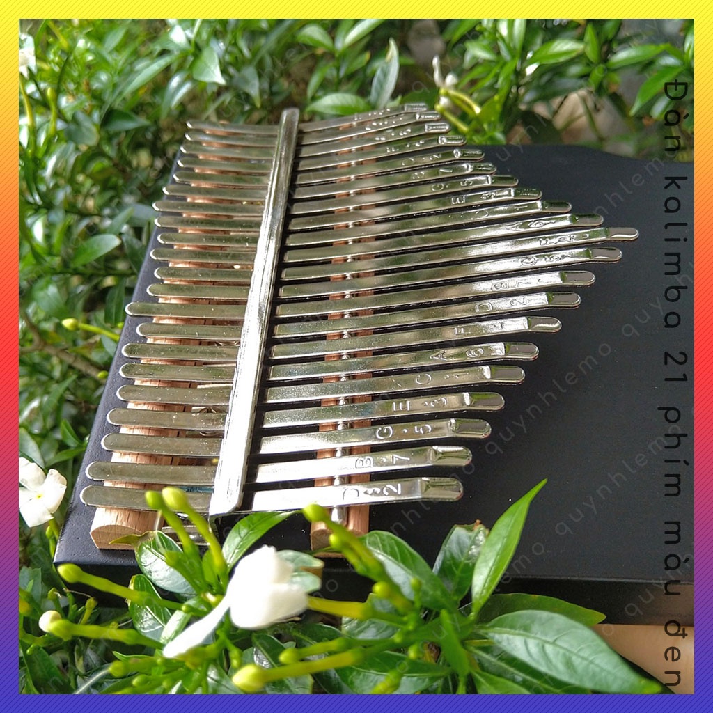 Đàn kalimba 21 phím nguyên khối QUYNHLEMO, Kalimba 21 phím màu đen, đàn piano ngón tay cái phụ kiện tốt với deal sốc
