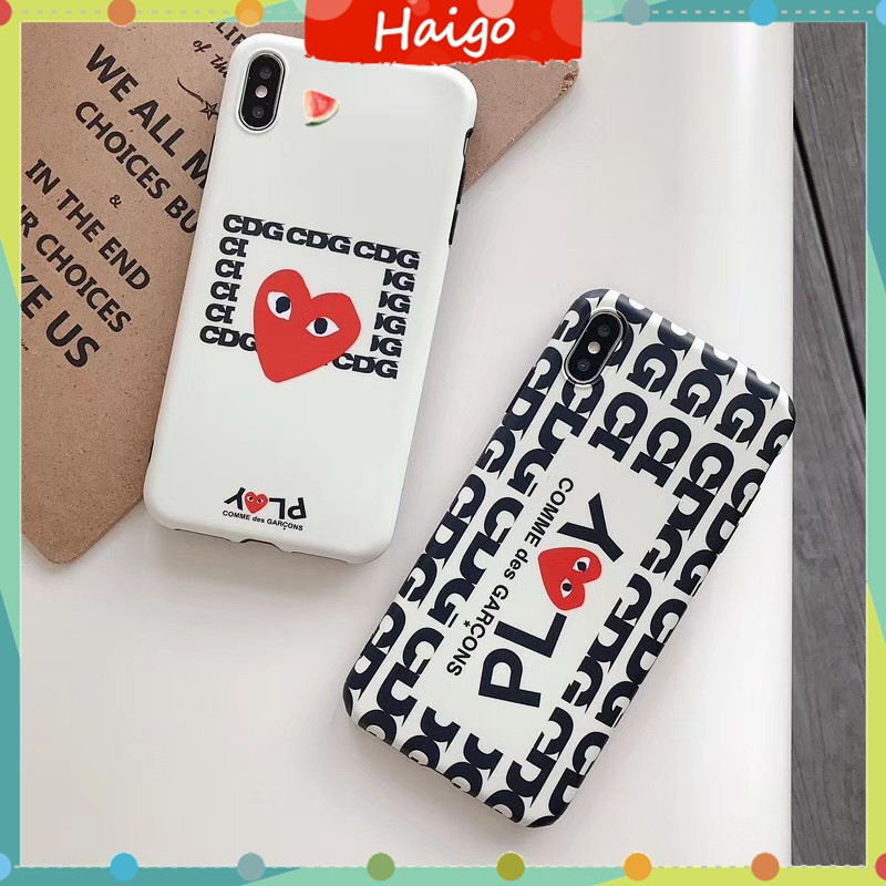 Ốp Lưng Điện Thoại Nhựa Mềm comme des garcons PLAY Case phù hợp cho iPhone12 mini 11 PRO MAX 6/6s 7/8plus SE2 X/XS XR XSMAX #HG392