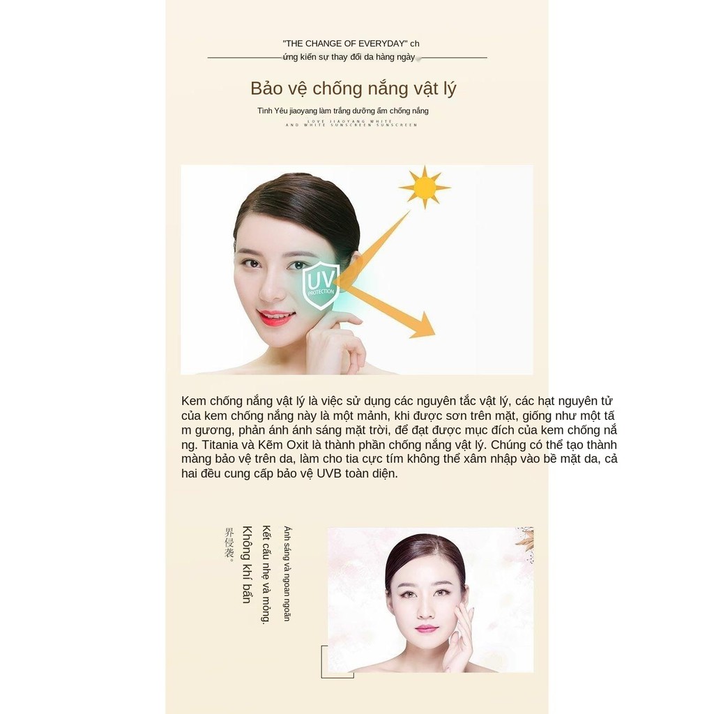 I-young cosmetics chính hãng kem cách ly chống nắng dành cho nam và nữ dưỡng ẩm da mặt, làm trắng da, siêu ngoài