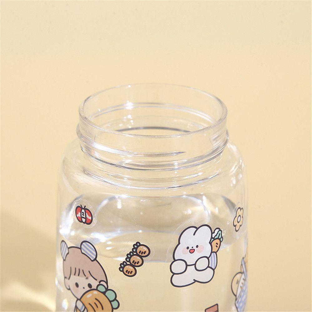 Bình Nước Thể Thao In Hoạt Hình Có Ống Hút 400ML Cho Trẻ Em