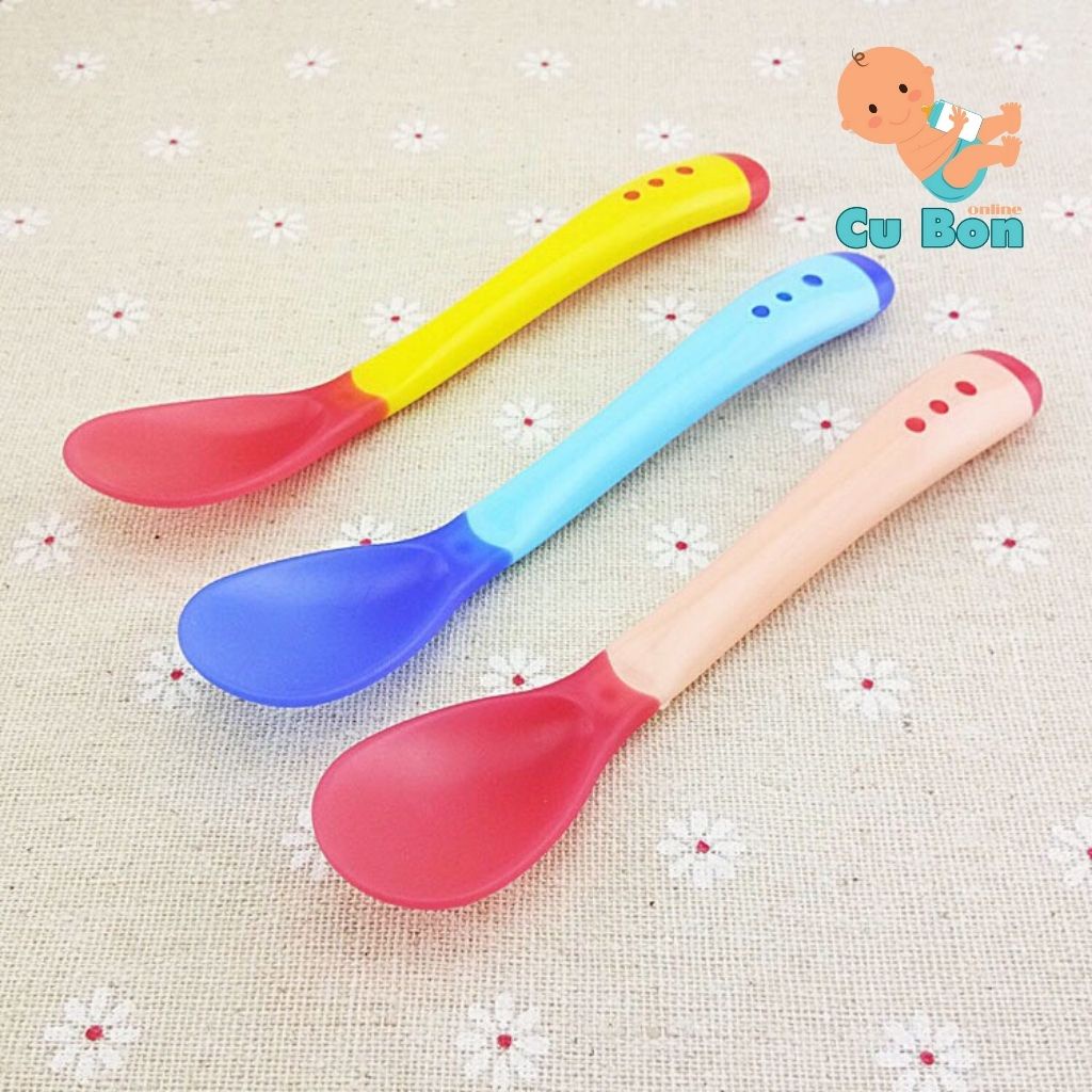 Thìa ăn dặm cho bé báo nóng cảm ứng nhiệt - Cu Bon Online