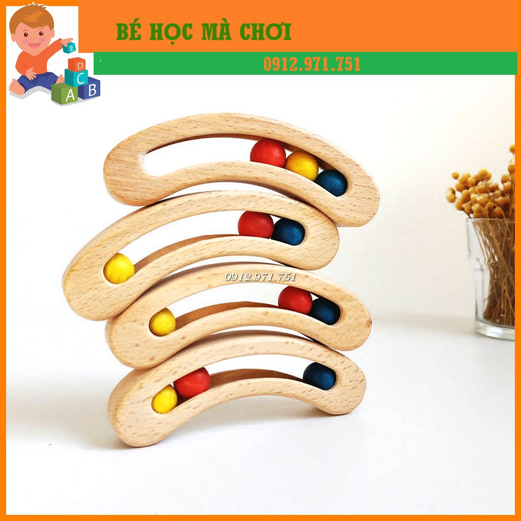 XÚC XẮC GỖ cao cấp cho trẻ sơ sinh - Xúc xắc MONTESSORI