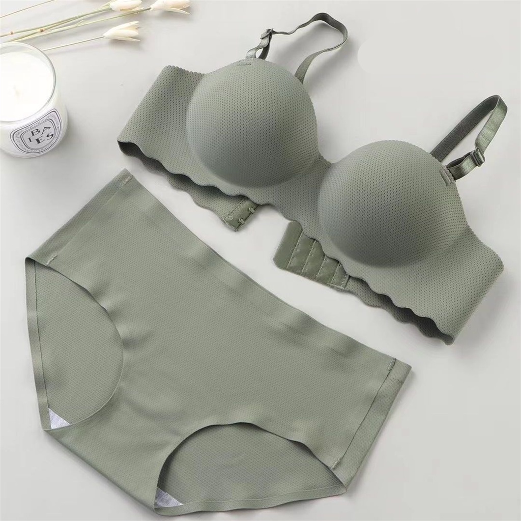 Set Áo Lót Không Đường May + Quần Lót Nữ Quyến Rũ