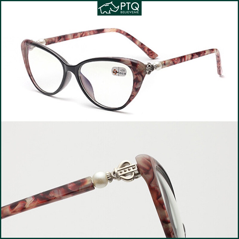 Kính Đọc Sách Gọng Mắt Mèo Chống Ánh Sáng Xanh + 100 ~ + 400 Thời Trang Cho Nữ