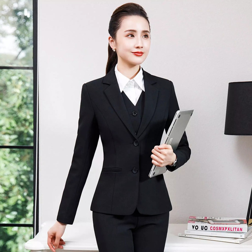 Áo vest Set bộ vest công sở phong cách Hàn Quốc( không kèm áo trong)